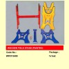 STAND EM MADEIRA (AZUL, VERMELHO E AMARELO)